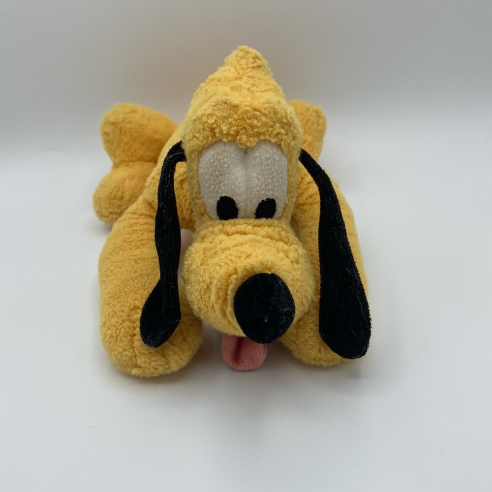Disney Parks Pluto Plush Toy Stuffed Dog Animal Puppy 10 Inch Yellow Well Loved